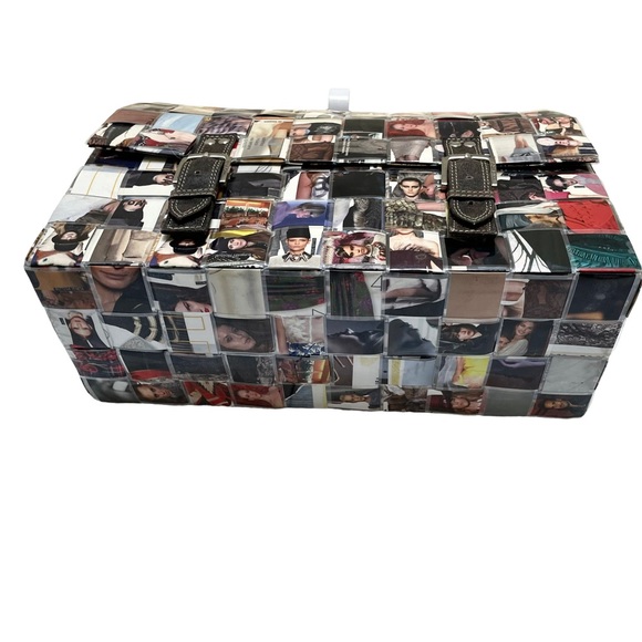 Designer Travel Weekend Bag/Large Tote Artisan Laminated Recycled Magazines - Picture 14 of 16